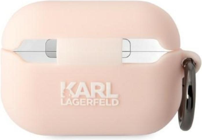 Produktbild Karl Lagerfeld KLAP2RUNCHP AirPods Pro 2 cover pink/pink Silicone Choupette Head 3D (Kopfhörer Tasche)