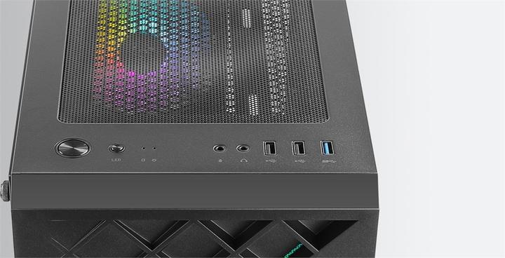 Actual product image Azza Go Midi ATX Spectra 280B tempered Glass ARGB (ATX, Mini-ITX, mATX)