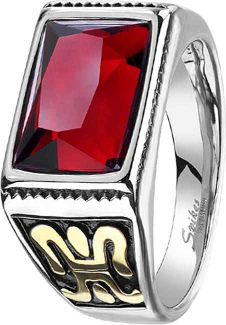 Immagine prodotto Star Piercing Anello argento rosso sfaccettato (69, 925 Argento)