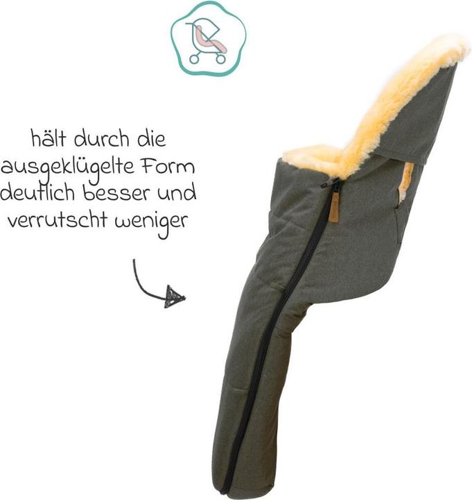 Actual product image Fillikid Fusssäcke für Kinderwagen & Buggys Lammwoll-Fusssack Makalu Wool für Buggy, Sport-