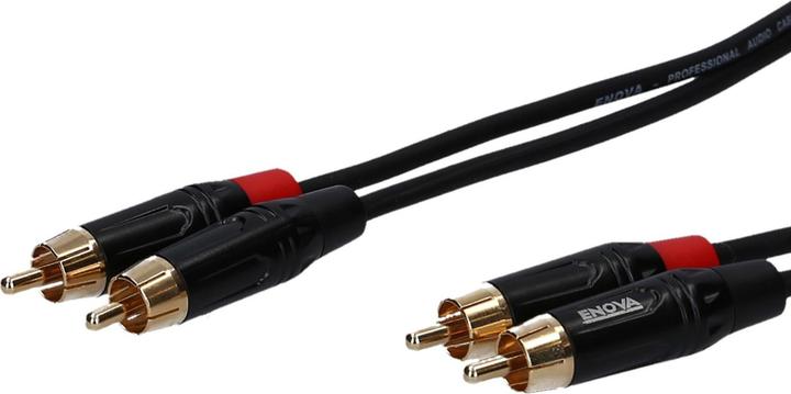 Image du produit Enova Câble Cinch RCA, rouge/noir, 3m, stéréo (3 m)