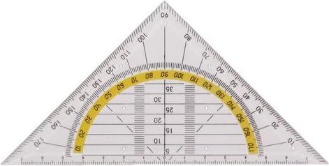 Actual product image Office Depot transparent geometry triangle 16 cm (160 mm)