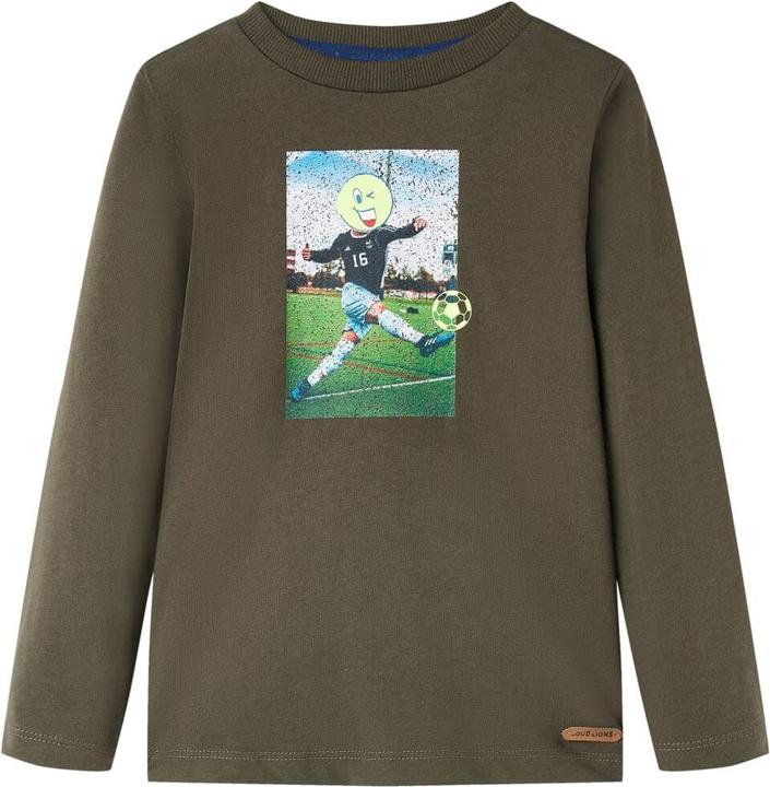 Image du produit VidaXL T-shirt manches longues enfant kaki 104,Matière : 100 (104)