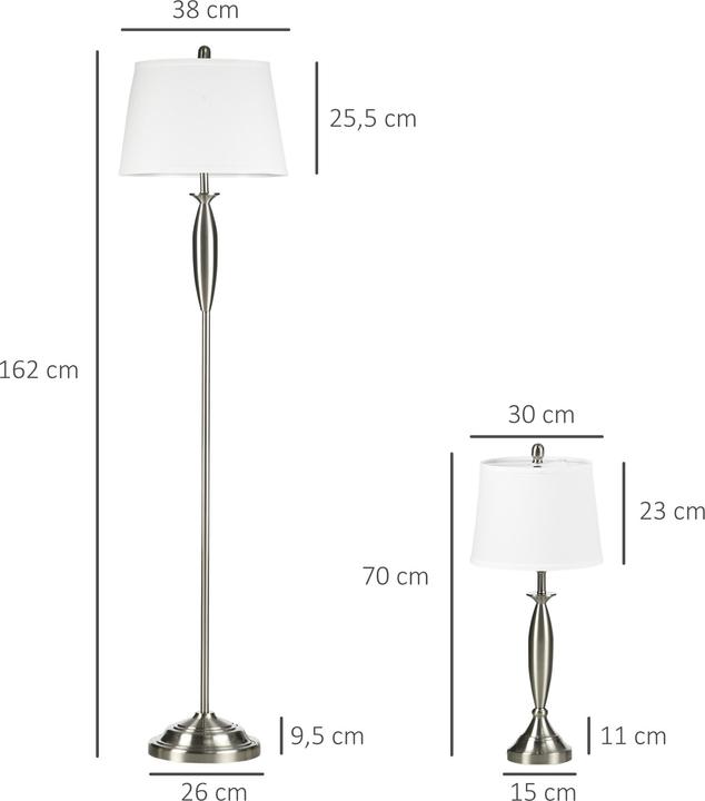 Actual product image Homcom Floor lamp set with E27 socket (E27)