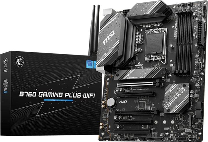 MSI B760 GAMING PLUS WIFI LGA1700 mATX MB 4xDDR5 4xSATA 2xM.2 (LGA 1700, Intel B760, ATX)