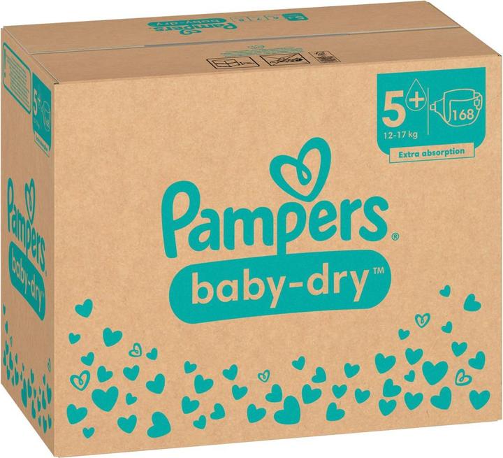 Produktbild Pampers Baby-Dry (Gr. 5+, Monatsbox, 168 Stück)