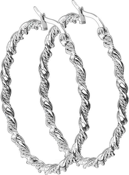 Produktbild Star Piercing Ohrring silber rund geflochten (Chirurgenstahl 316L, ohne Messing)