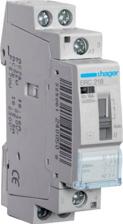 Hager Interruttore ERC218 1P Grigio Relè di potenza