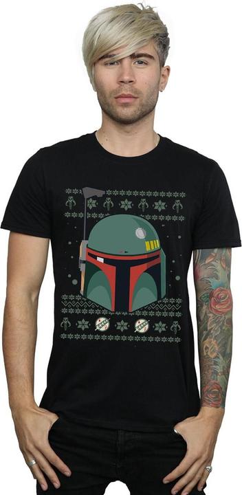 Actual product image Star Wars Mens Boba Fett Christmas T-Shirt (M)