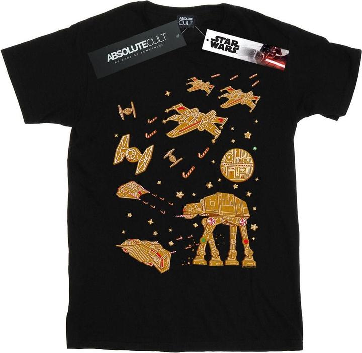 Actual product image Star Wars Mens Gingerbread Battle T-Shirt (L)