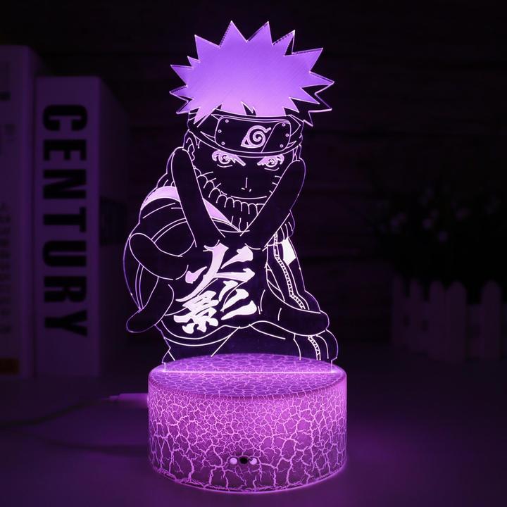 Produktbild Esmée 3D Anime LED Acryl Lampe Nachtlicht USB Deko Lampe mit Touch Schalter - Shinobi