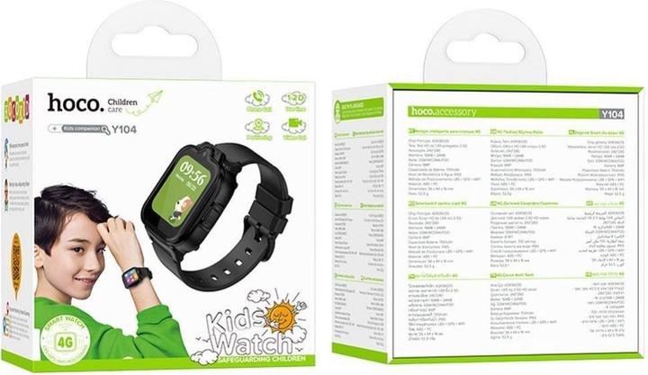 Produktbild Hoco Headphone with microphone smartwatch for kids with call function 4G Y104 black