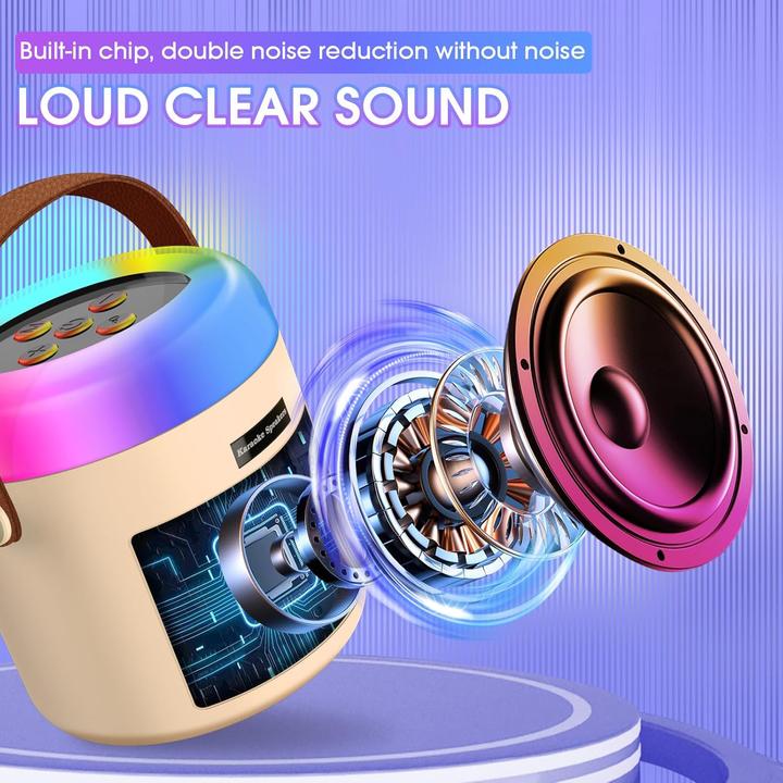 Immagine prodotto Pmgud Karaoke Maschine für Kinder mit Mikrofon & LED-Licht