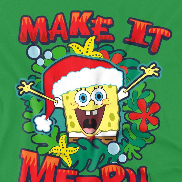 Produktbild Spongebob Squarepants Make It Merry TShirt weihnachtliches Design (XXL)