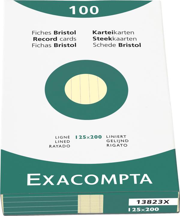 Exacompta Fiches (125 x 200 mm, 205 g/m², 100 x)