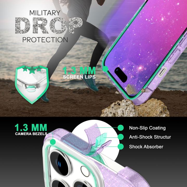 Actual product image Nalia Glitter cover (Apple iPhone 14 Pro)