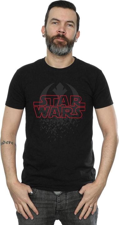 Actual product image Star Wars Mens The Last Jedi Shattered Emblem T-Shirt (S)