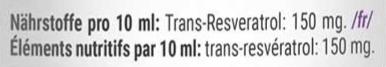 Nährwerte und Zutaten Sanasis Trans-Resveratrol Liposomal (250ml) (1 Stück, Flüssigkeit, 500 g)