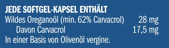 Valori nutrizionali e ingredienti Bonusan Olio di origano Softgel Caps (60 Pezzo/i, Pillole)