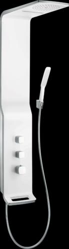 Image du produit hansgrohe Raindance Lift 180 2jet Duschpaneel apparent chrom/edelmatt : couleur - blanc/chrome