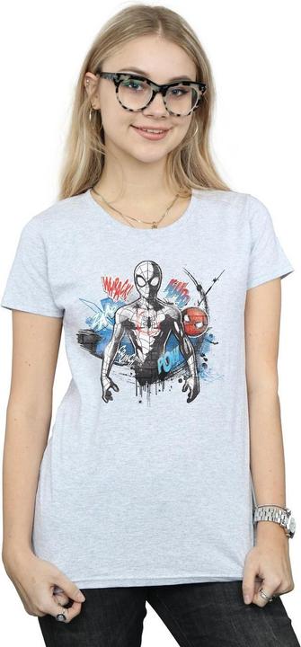 Immagine prodotto Spider-Man Graffiti Pose Maglietta Donna (XXL)