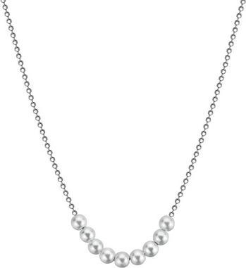Brosway Charming Silver Necklace With Pearls Infinite White Fancy Fiw136
