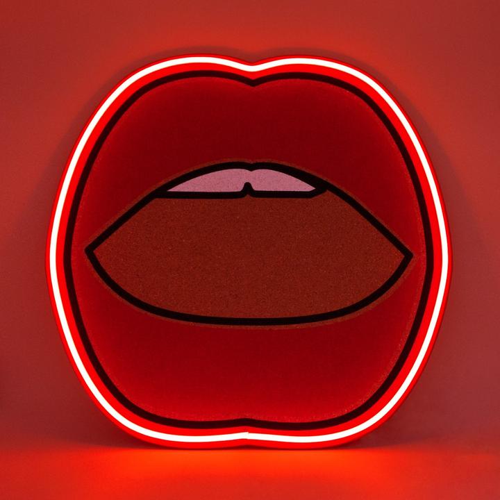Image du produit Locomocean Tableau d'affichage LED en liège - Bouche (Tableau d'affichage, 45 x 10 x 44 cm)