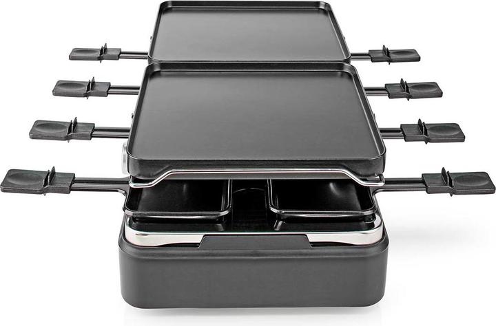 Nedis Gourmet/Raclette Grill/Stone 8 Persons Spatula Temperature setting Non stick coating Rectangl