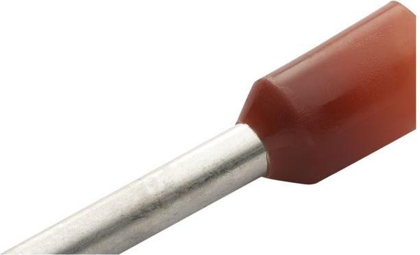 Actual product image RND Electronics Wire end ferrule 1.5mm² red 16mm pack of 100 pieces