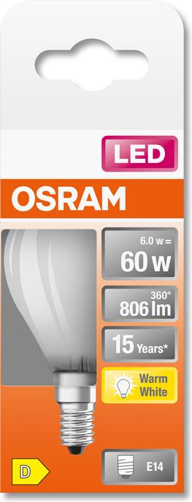 Produktbild Osram Led Retrofit Classic P (E14, 5.50 W, 806 lm, 1 x, D)