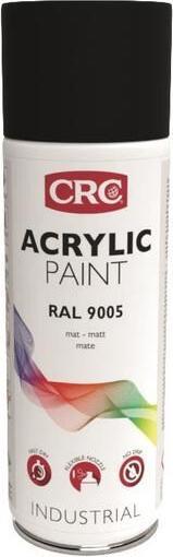 CRC Colore Protettivo Vernice acrilica 9005 Nero profondo opaco 400 ml (Nero opaco, 0.40 l)