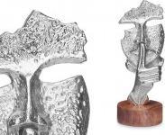 Image du produit Giftdecor figurine métallique silencieuse en argent avec sup
