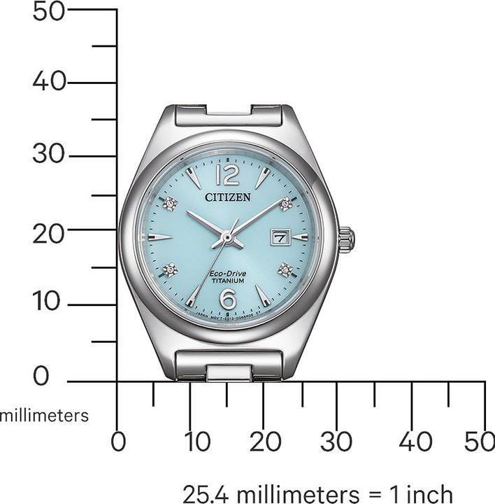 Image du produit Citizen EW2601-81M Eco-Drive Titanium Montre femme 29mm 10ATM (Montre analogique, 29 mm)