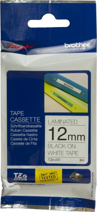 Image du produit Brother TZe-231 (1.20 cm, Noir, Blanc)