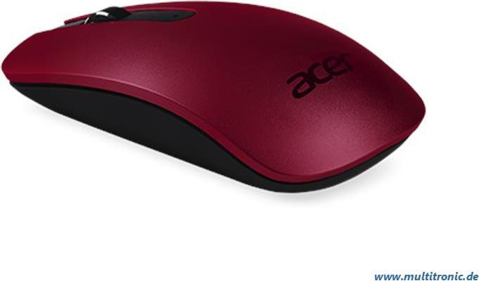 Produktbild Acer Thin-n-light wireless Maus rot kleiner Nano-Empfänger, elegantes und schlankes Design, feines glatte (Kabellos)