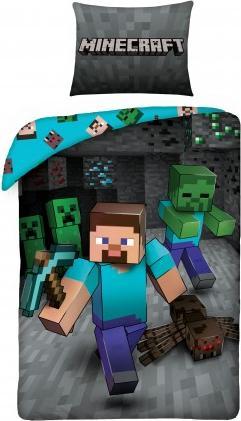 Actual product image Tinisu Minecraft bed linen 140x200cm - soft cotton - pillow and duvet