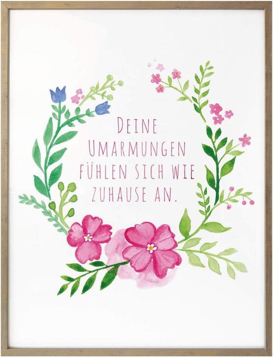 Produktbild Trenddeko Deine Umarmungen fühlen sich wie Zuhause an (60 x 80 cm)
