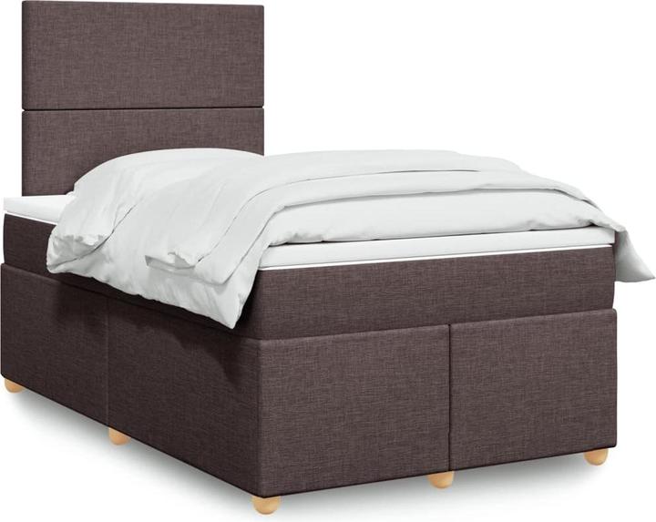 Immagine prodotto VidaXL Letto a molle Letto imbottito Letto con materasso in tessuto marrone scuro 120x190cm (120 x 190 cm)