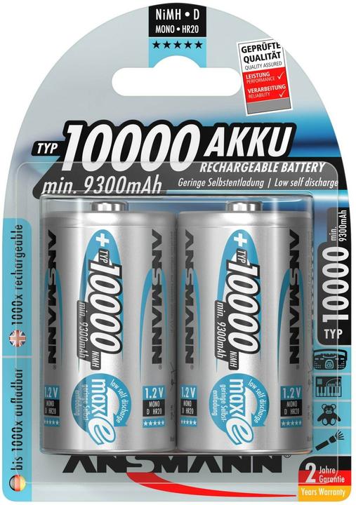Immagine prodotto Ansmann Mono D (2 pz., D, 9300 mAh)