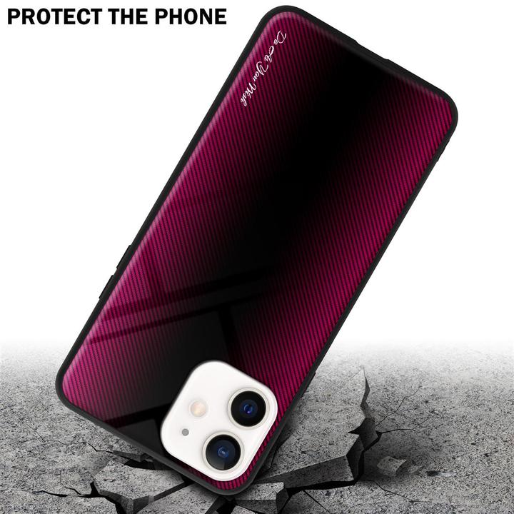 Produktbild Cadorabo TPU Gestreiftes Glas Cover (Apple iPhone 12 mini)