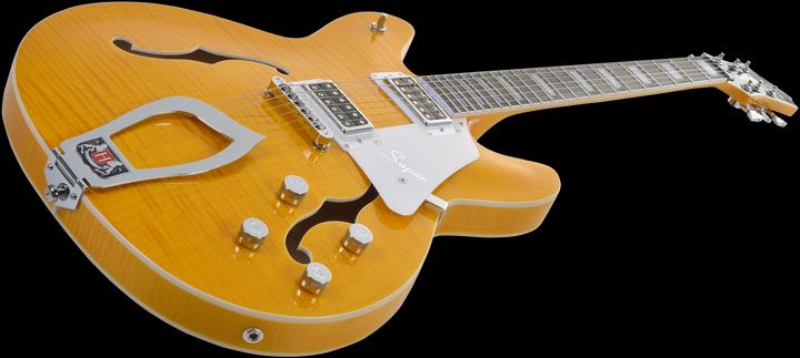 Produktbild Hagstrom E-Gitarre, Super Viking, Dandy Dandelion Flame (Halbakustik Gitarre)