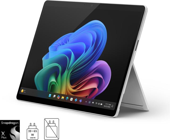 Microsoft Surface Pro - Copilot+ PC - 11th Edition - 5G (power supply sold separately) (13", Snapdragon X Plus X1P-64-100, 16 GB, 256 GB, Without keyboard layout)