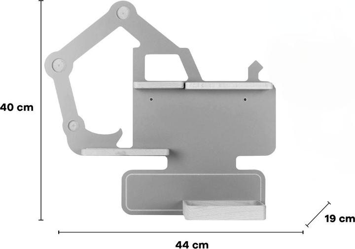 Actual product image VCM Wooden shelf excavator kids Toniebox Tonies
