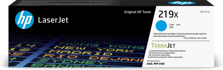HP Toner cyan grande capacité LaserJet authentique 219X, 2500 pages, Cyan, 1 pièce(s) (C)