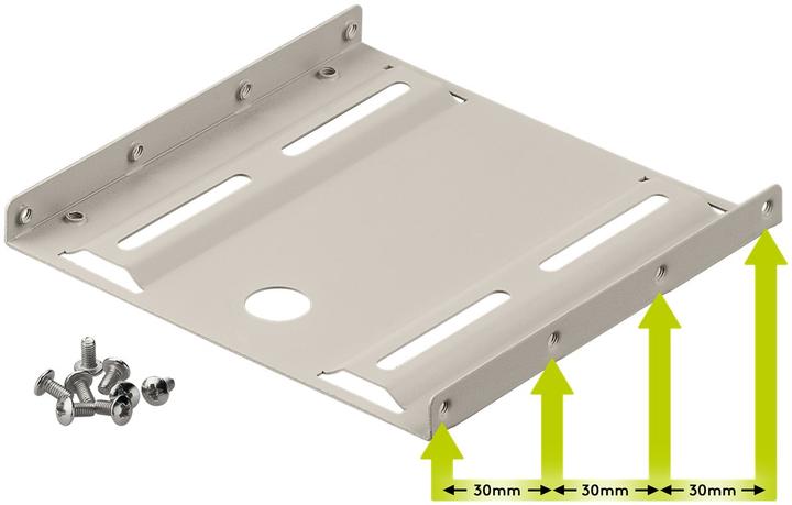 Actual product image Goobay 2.5" Festplatten-Einbaurahmen auf 3.5" Beige
