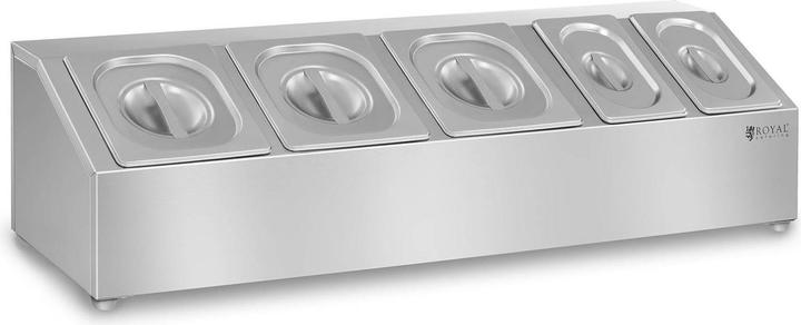 Produktbild Royal Catering GN Aufsatzbord Mit Deckel Gastronorm Behälter Gestell Edelstahl 6 Teilig