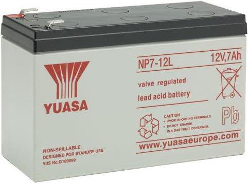 Image du produit Yuasa Batterie au plomb 12 V 7 Ah NP7-12 L YU (12 V, 7000 mAh)