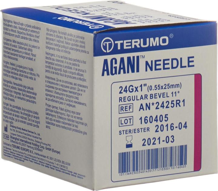 Produktbild Terumo Aga Einmalk 24G 0.55x25mm lil 100