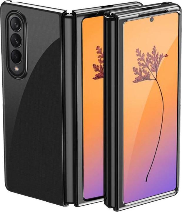 Produktbild Hurtel Plating Case for Samsung Galaxy Z Fold 4 cover with a metallic frame black (Samsung Galaxy Z Fold4)