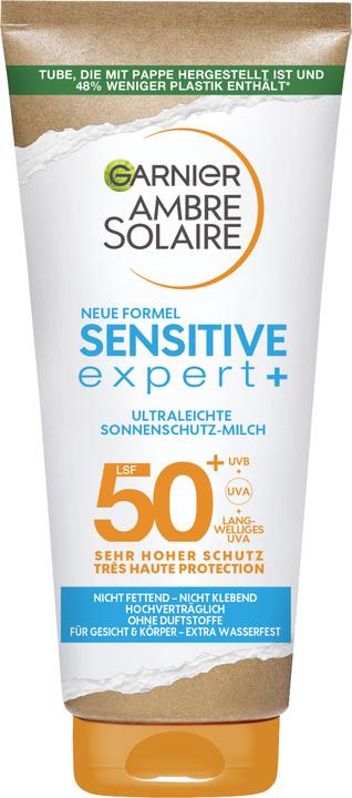 Garnier Ambre Solaire Sensitive expert+ (Sonnenmilch, SPF 50+, 200 ml, 210 g)